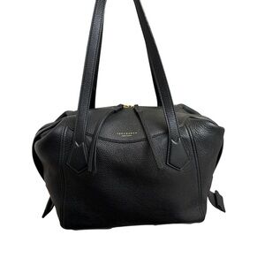 Tory Burch Perry pebbled black leather tote bag